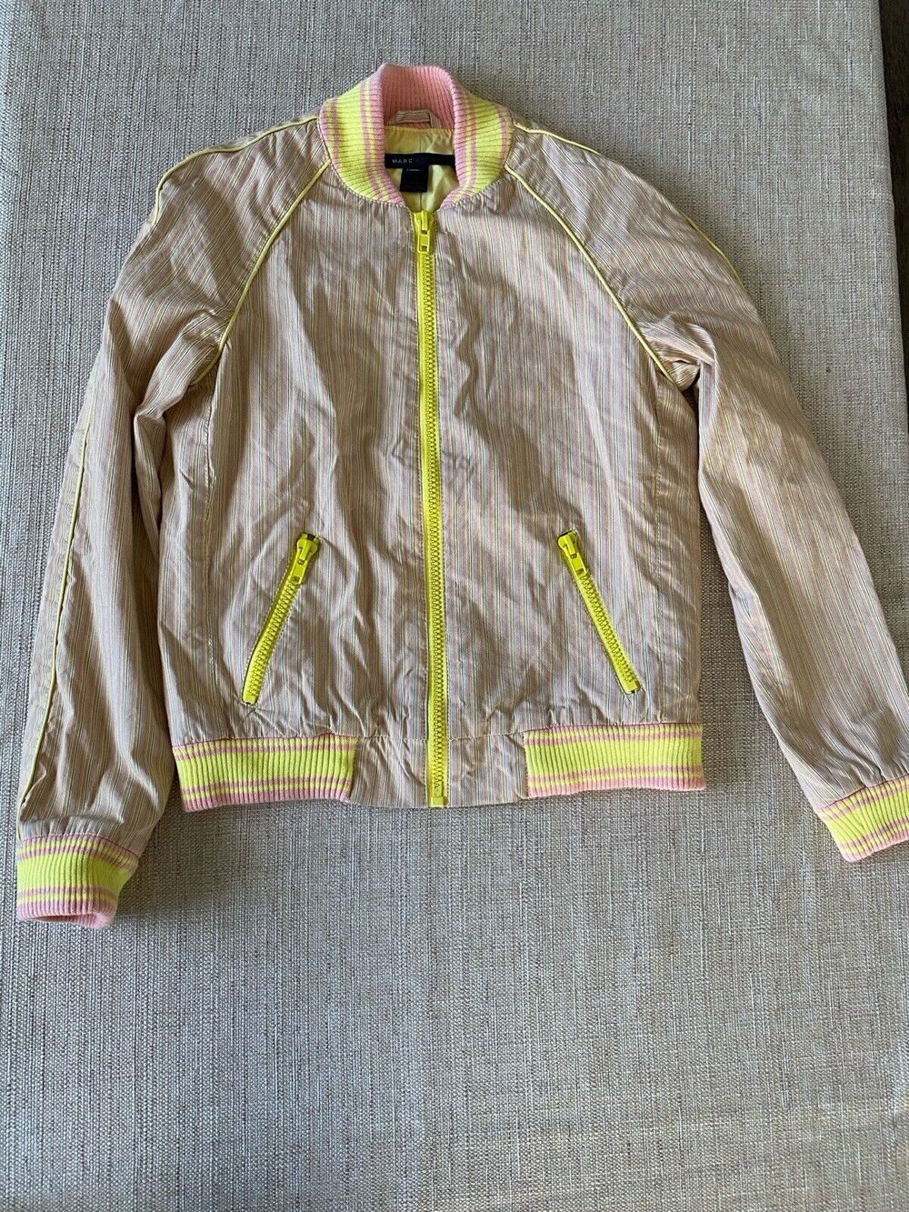 MARC JACOBS Retro Striped Varsity Bomber Jacket S
